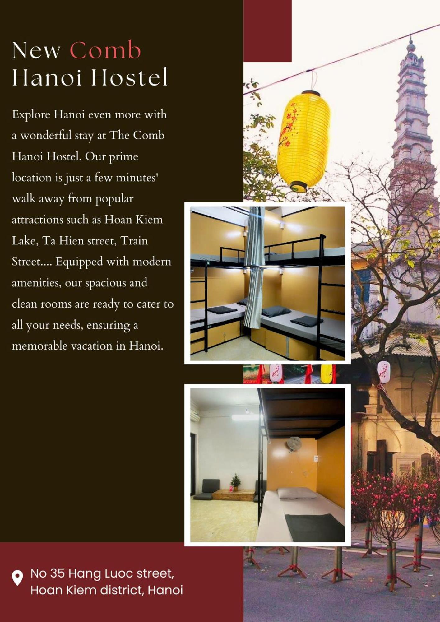 Hanoi New Comb Hostel Extérieur photo